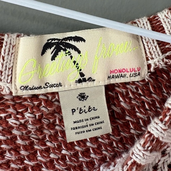 Maison Scotch, size small,Striped Women's Sweater - corset ribbon back - Picture 5 of 9